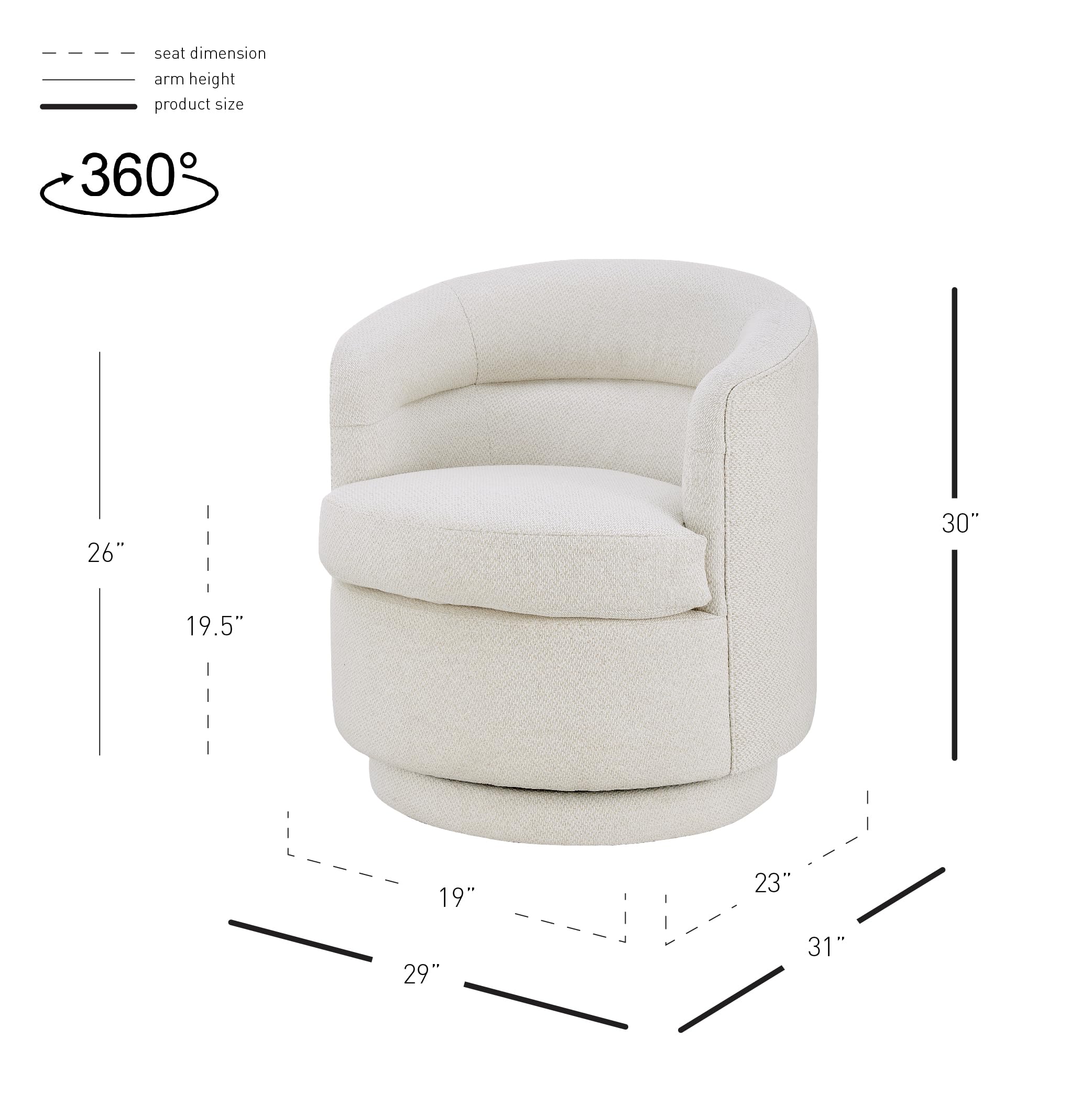 New Pacific Direct Rachel Accent Chair, Cardiff Cream
